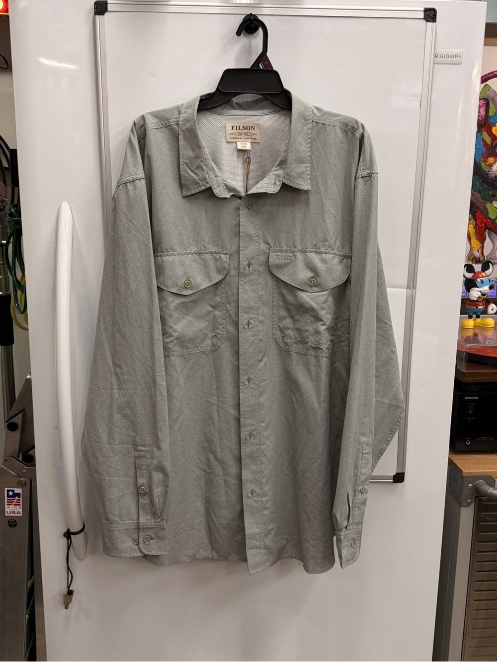 Filson Light Gray Long-Sleeve Utility Shirt Jacket